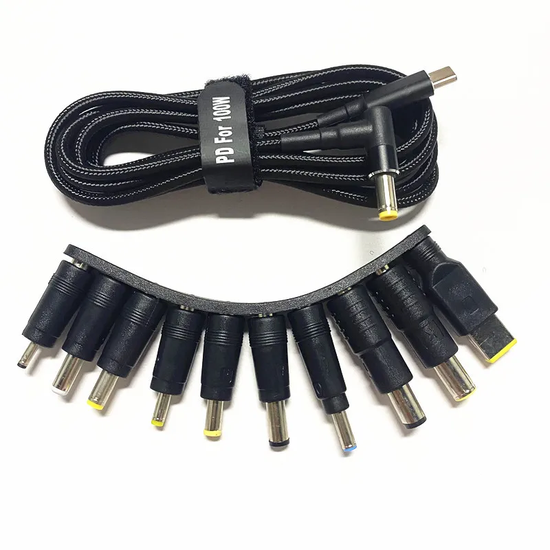 65W 100W Laptop Power Adapter Connector Plug Usb Tipo C para o carregador de laptop universal cabo de carregamento para notebook