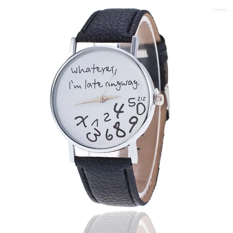 Wristwatches Personality Trend Female Fashion Quartz Watch Casual Sport Digital Big Dial Leather Strap Wristwatch Ladies