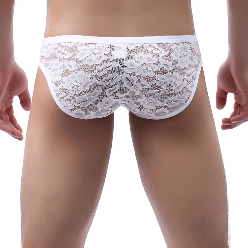 Slip Sissy En Dentelle Pour Homme - Culotte Maille Transparente - Taille Ajustable 60-90 Cm