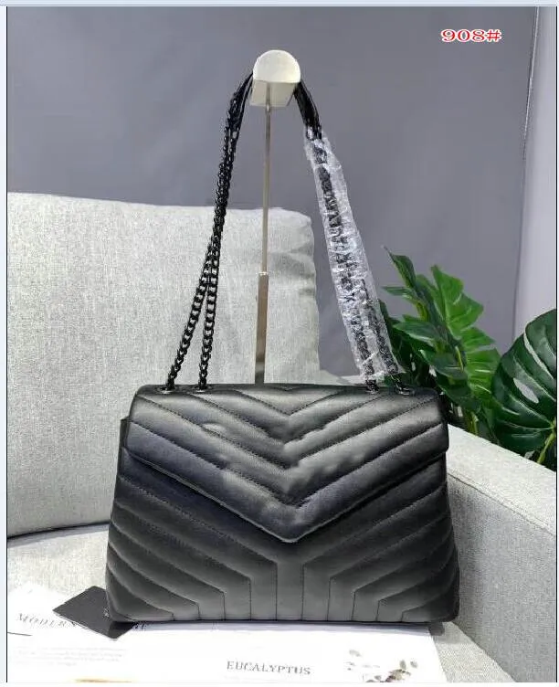 Роскошные дизайнерские кожаные сумки женская сумка через плечо женская сумка LOULOU сумка с откидной крышкой женская черная золотая серебряная цепочка тотализатор TOTE gfr
