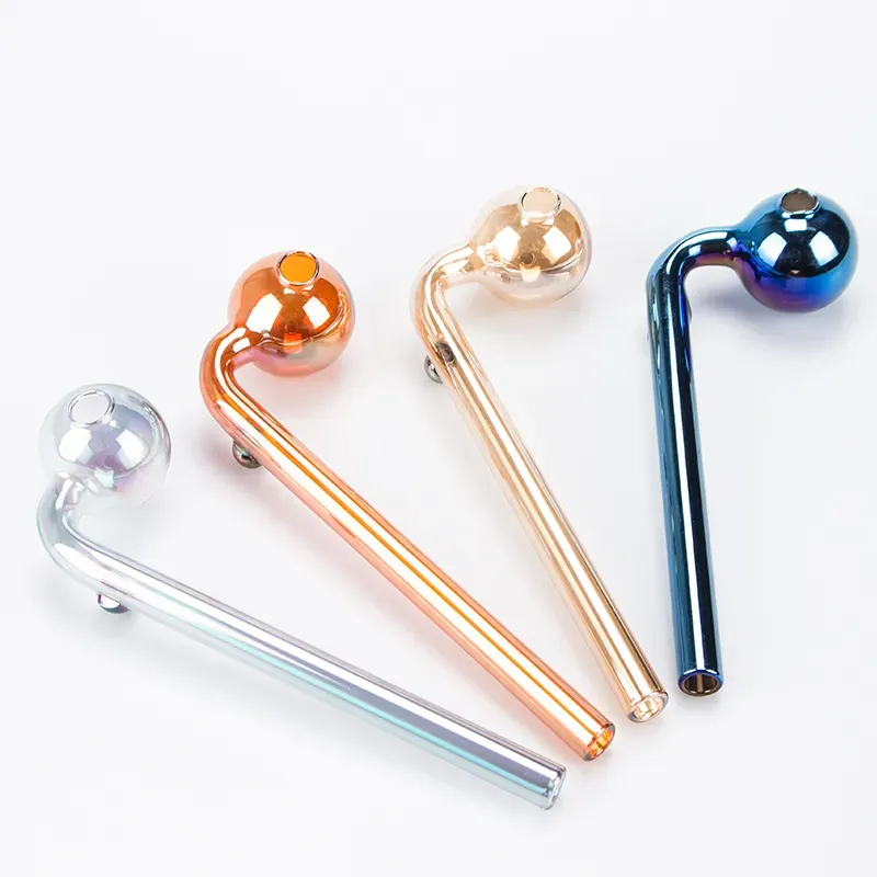 CSYC Yful Handcraft Pyrex Glass Oil Burner Pipe Smoking Hand Tube with Approx 30mm OD Bowl Bubblers Heady Tobacco pipes