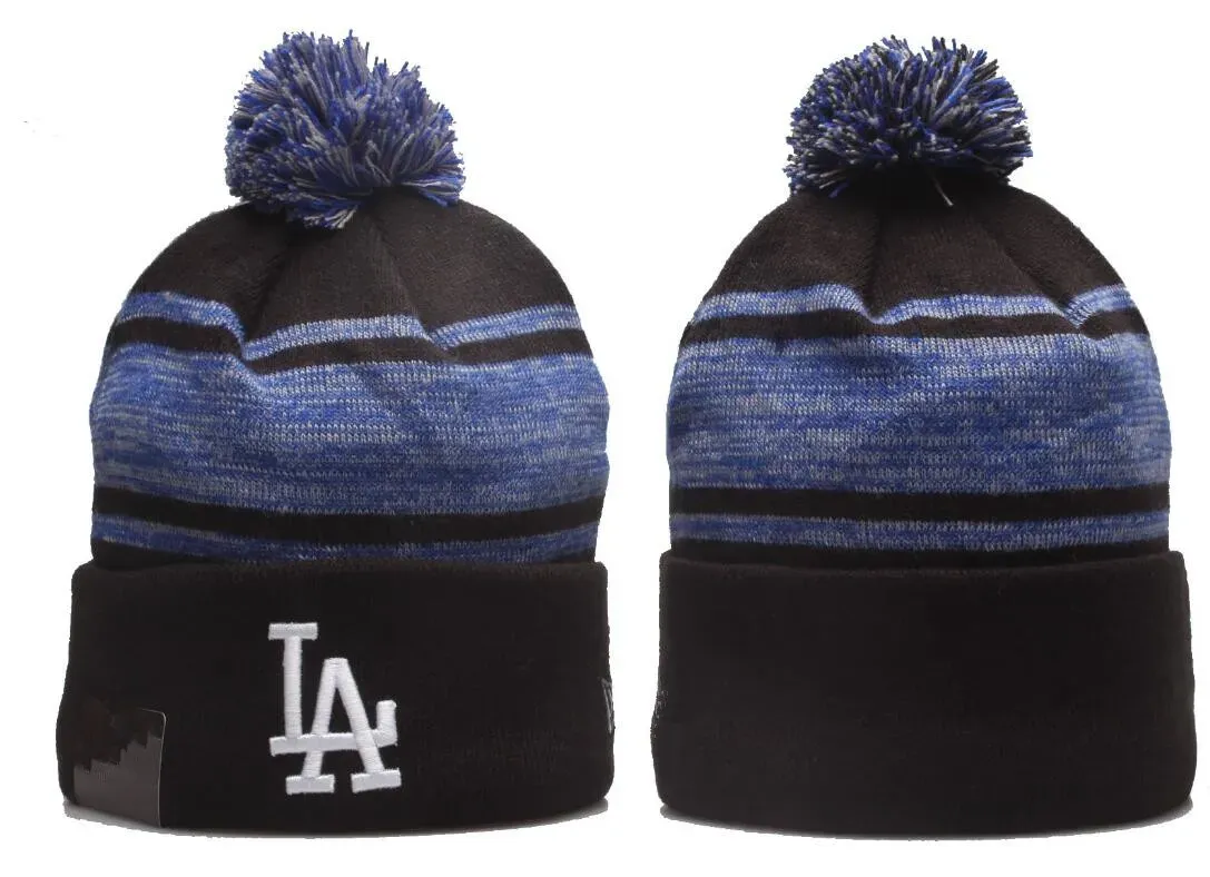 Gorro de los Dodgers Gorros de Los Ángeles SOX LA NY Parche lateral del equipo de béisbol de América del Norte Gorro deportivo de lana de invierno Gorros de calavera