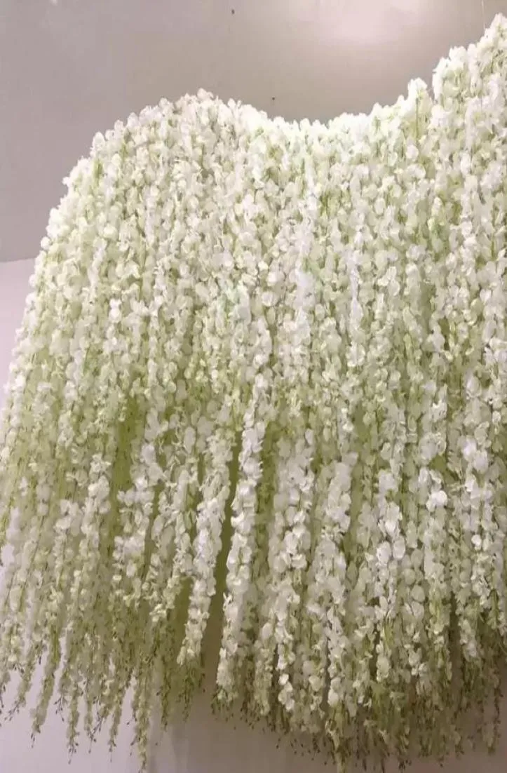 Fiore di glicine di ortensia artificiale per simulazione fai da te Arco di nozze in rattan appeso a parete decorazione della festa a casa Fiore finto1242901