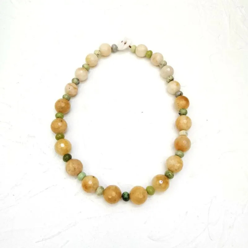 Choker Lii Ji Yellow Green Color Necklace 53cm Jades Turquoises Women Stock Sale Jewelry