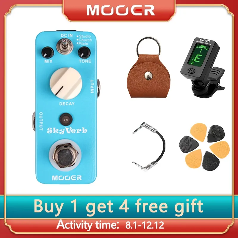 Mooer MRV2 Sky Verb Pedal De Guitarra Reverb Процессор для электрогитары 3 Режим реверберации Запчасти для электрогитары Эффектор Mtrue Bypass