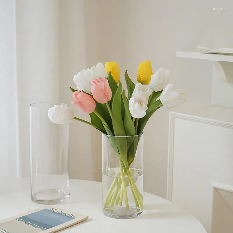 Vazolar Dia 8cm Ev Dekorasyonu için Çiçek Vazo Mariage Masa Süsleri Çiçek Masa Tabağı Tesisi