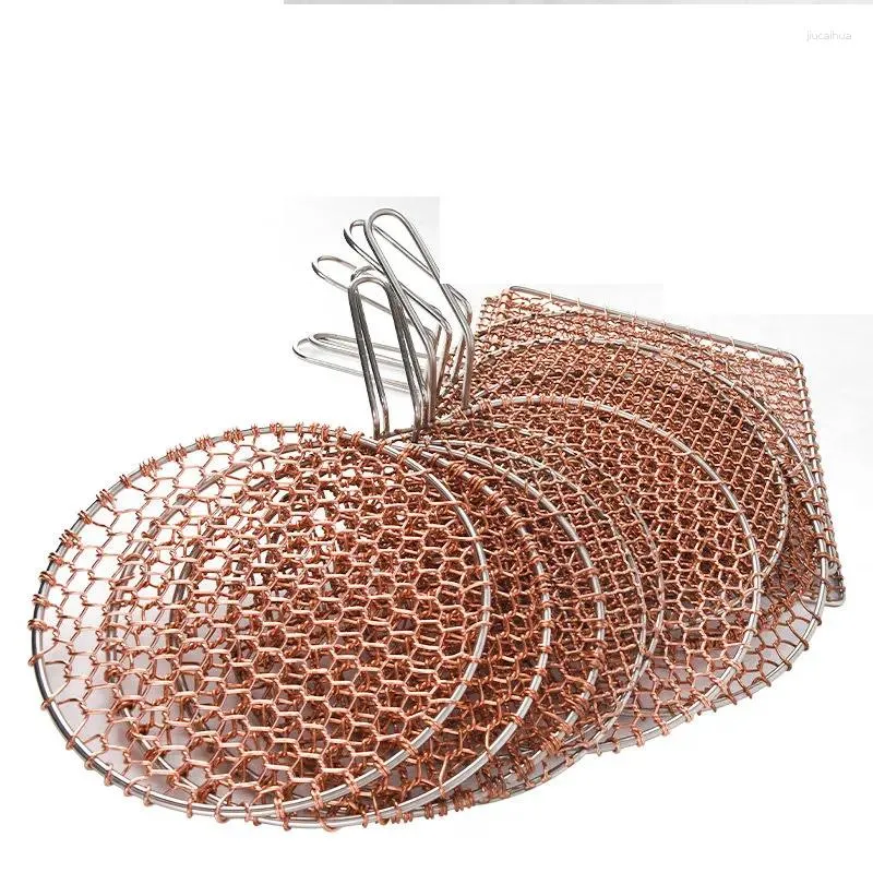 Narzędzia Piknik Węgiel BBQ Red Copper Gril Grill Grill Grill Net siath