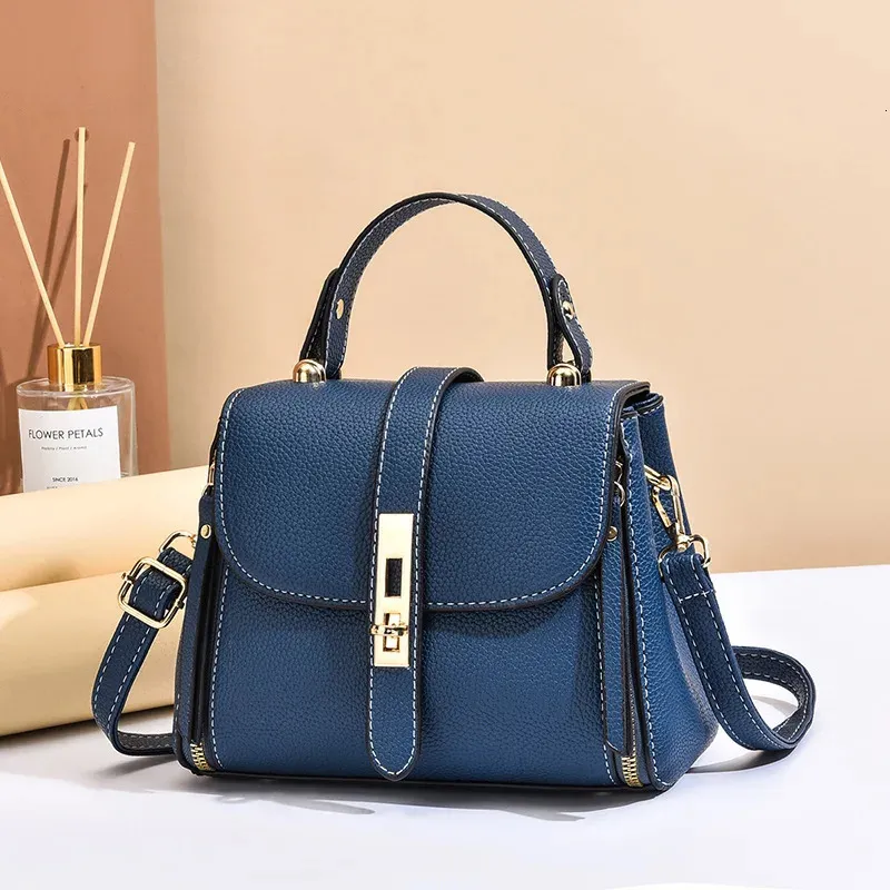 Alışveriş Çantaları Bayan Crossbody Çantalar Kilit Omuz Çantaları Basit Lady Seyahat Kemeri Çantalar ve Çantalar Yaz Moda Taşınabilir Paket 231123