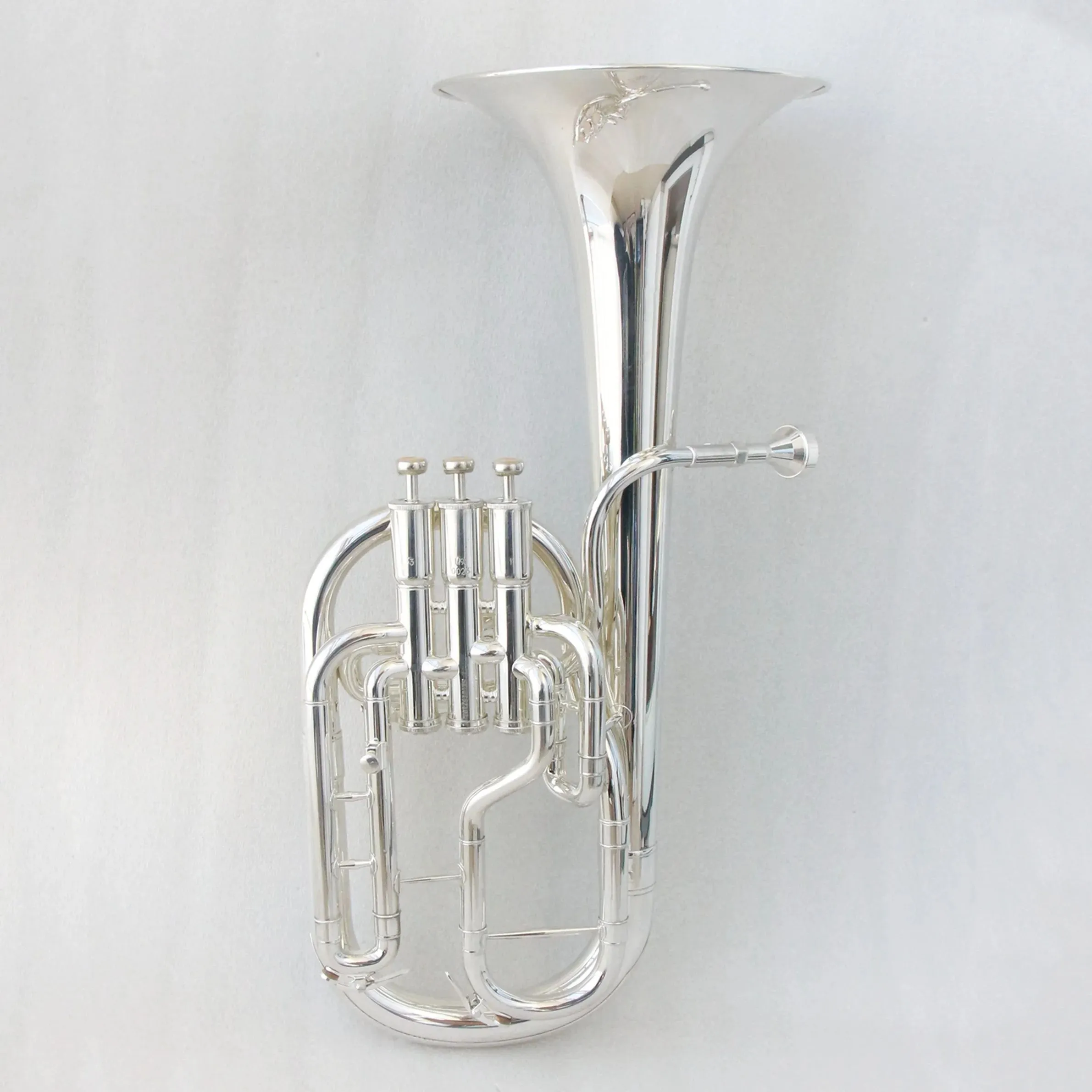 Tenor Horn in eB Best Quality eb alto Horn Copy الشهيرة العلامة التجارية الشهيرة Silver Plated Saxhorn