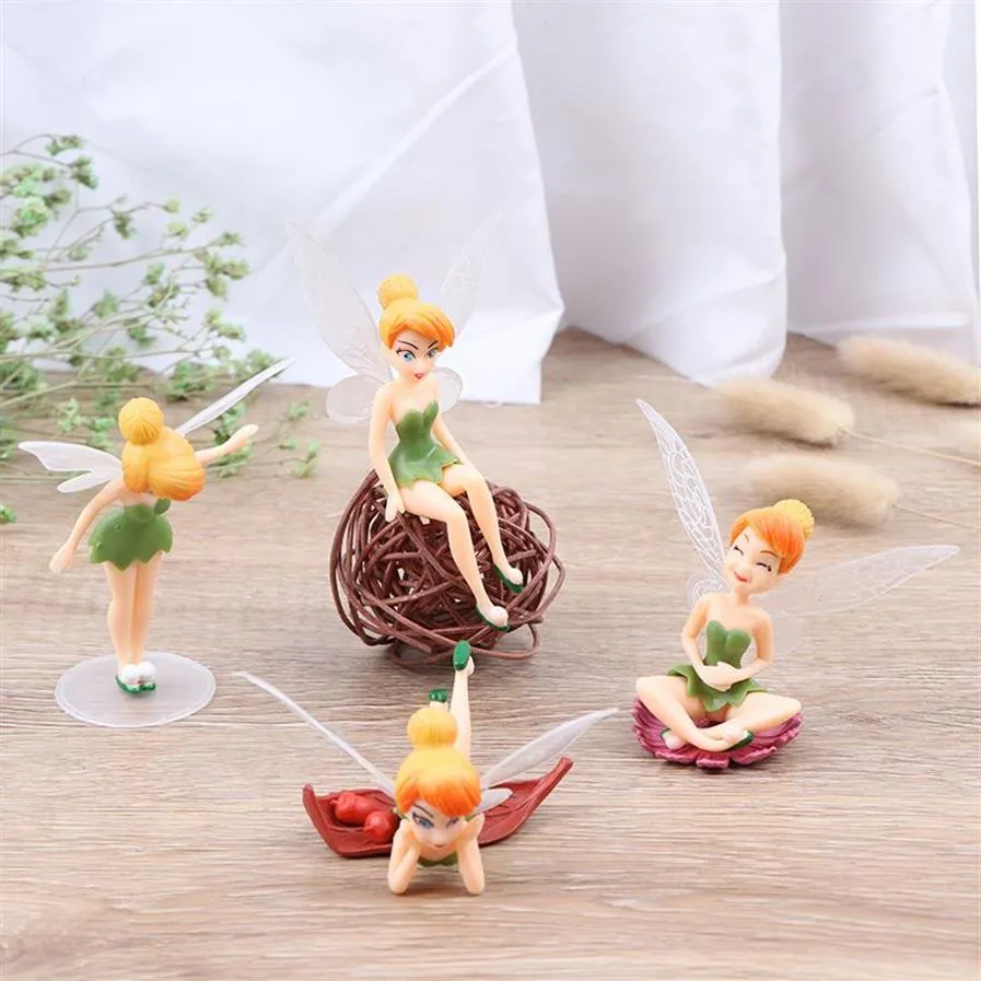 2 4pcs Fleur Pixie Fée Miniature Figurine Dollhouse Jardin DIY Ornement Décoration Artisanat Figurines Micro Paysage C02202814