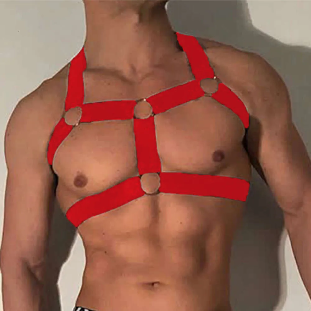 Arnés sexy para hombres Exótico BDSM Bondage Lencería Cuerpo Pecho Hombro Hater Fetiche Disfraz Club Ropa de dormir Adulto