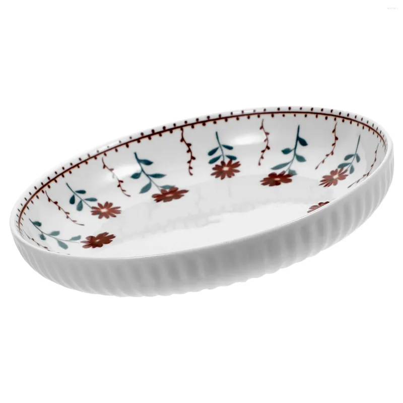 Dinnerware Sets Japanese Style Floral Pattern Ceramic Dinner Plate Salad Pasta Dessert