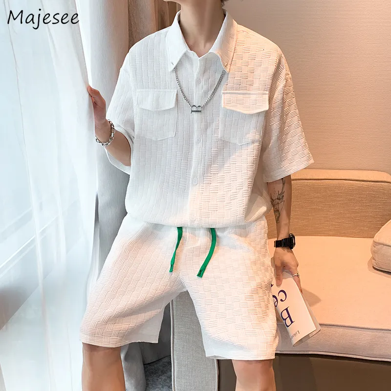 Erkeklerin eşofmanları, Japon ulzgang tarzı gençlik dinamik moda giyim ile tamamen eşleşen erkeklerin gündelik tasarım gömleği yakışıklı sokak giyim rahat 230424