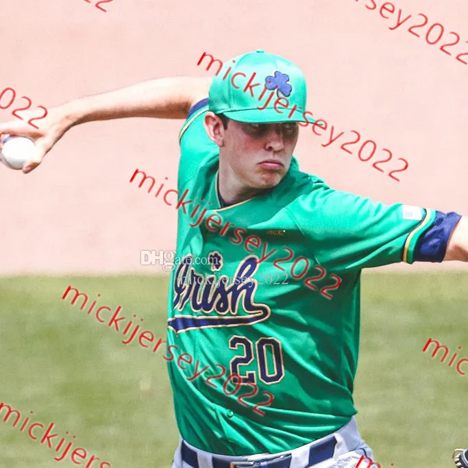 Notre Dame Fighting Irish Baseball Jersey Custom Stitched Polyester Men s Youth Adult Sizes Green White Navy Cream Grey Breathable