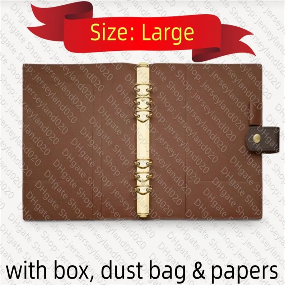 R20106 LARGE RING AGENDA COVER محفظة حامل بطاقة مخطط مذكرات زهرة Canvas290v