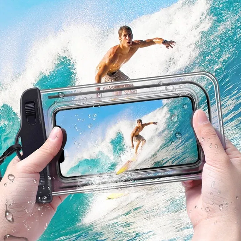 Pool Phone Cover Waterproof Phone Pouch Underwater Dry Bag Case For 6.5 Inch Phones ...