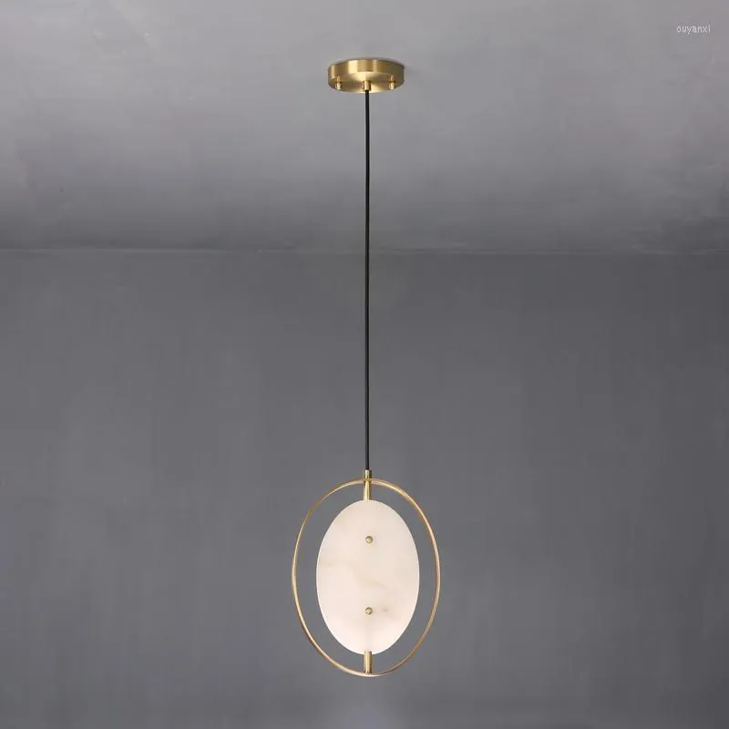Pendant Lamps Nordic Art Small Marble Chandelier Light Luxury Hardware Bedroom Living Room Restaurant El G9 Decorative Hanging Lighting