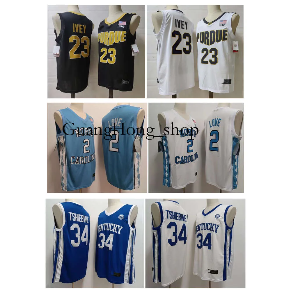 23 Jaden Ivey Purdue Boilermakers College Basketball Jersey Carolina do Norte Tar Heels 2 Caleb Love 34 Oscar Tshiebwe Kentucky Wildcats Tamanho Raro