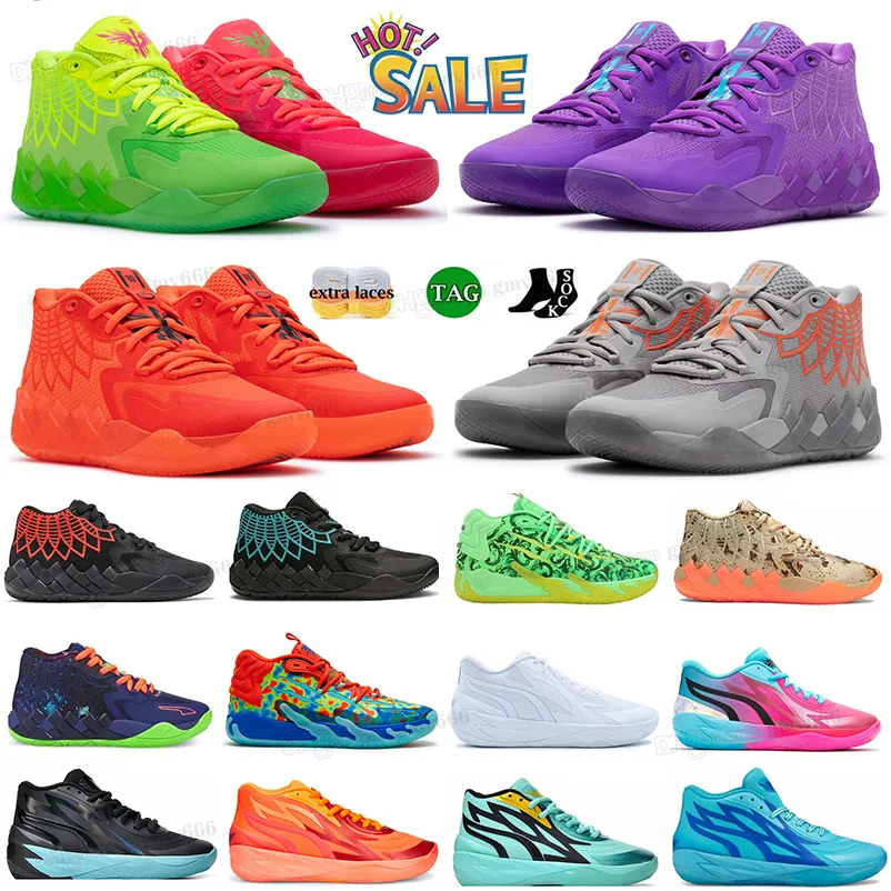 Ball Shoes MB.01 Lo Mens Basketball Shoe 1OF1 Queen City melo and Morty Ridge Red Blast Buzz City Galaxy UNC Iridescent Dreams Trainers Sports Sneakers