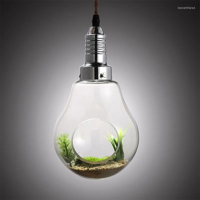 Pendant Lamps Potted Plant Light Lamp Shade Modern Flower Pots Growing Herbs Or Succulents LukLoy Babylon With LED Bulb Nature