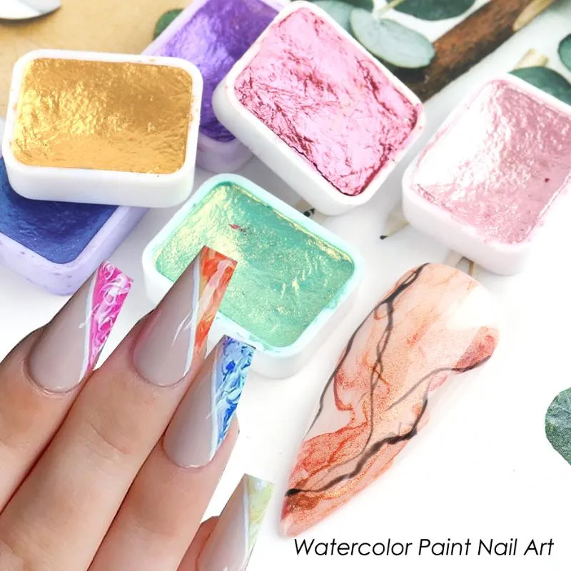 Nail Watercolor Solid Pearlescent Pigment Powder For Nails