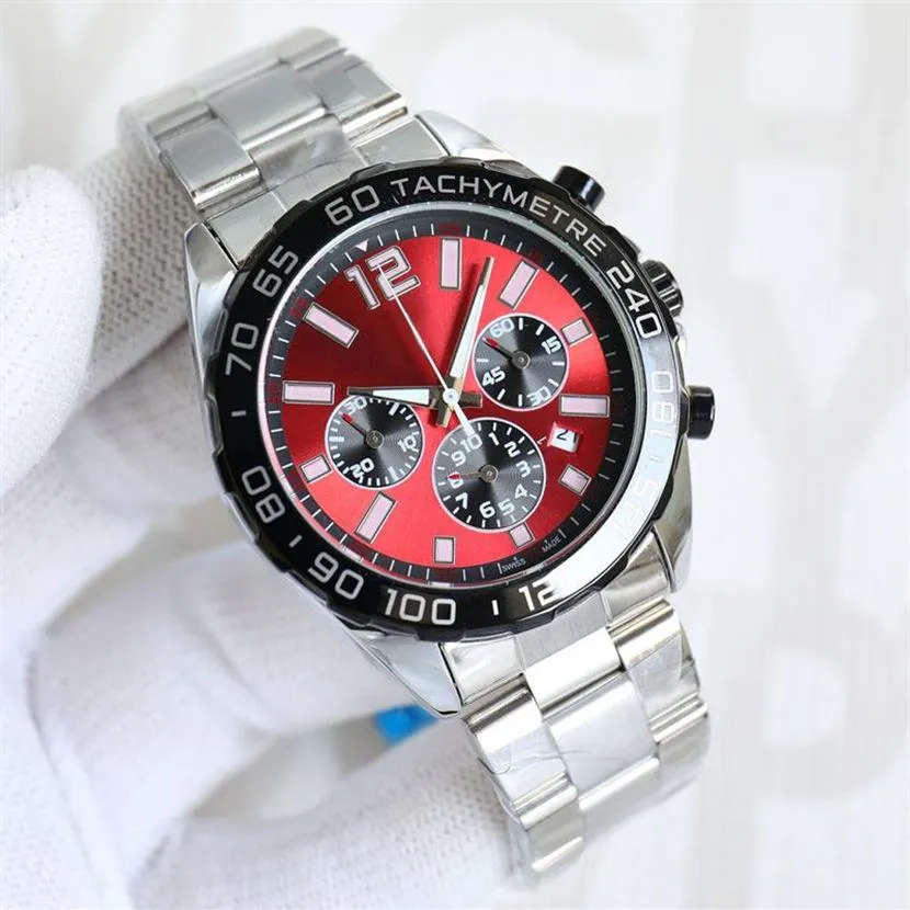 Fashion Luxury Mens Watch Chronograph Designer Wrist Wrists Brand All en acier en acier inoxydable Montres classiques pour les hommes Christmas B325G