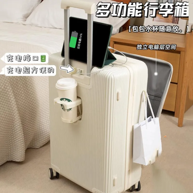 Valises bagages femme multifonctionnelle 20 "boîte d'embarquement roue universelle 24 tige de traction mot de passe de voyage