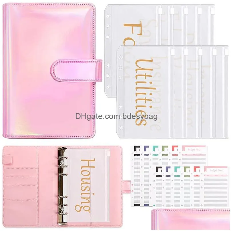 Gift Wrap Gift Wrap Budget Binder With Zipper Envelopes Cash For Budgeting Money Organizer Drop Delivery Home Garden Festive Party Sup Dhdlu