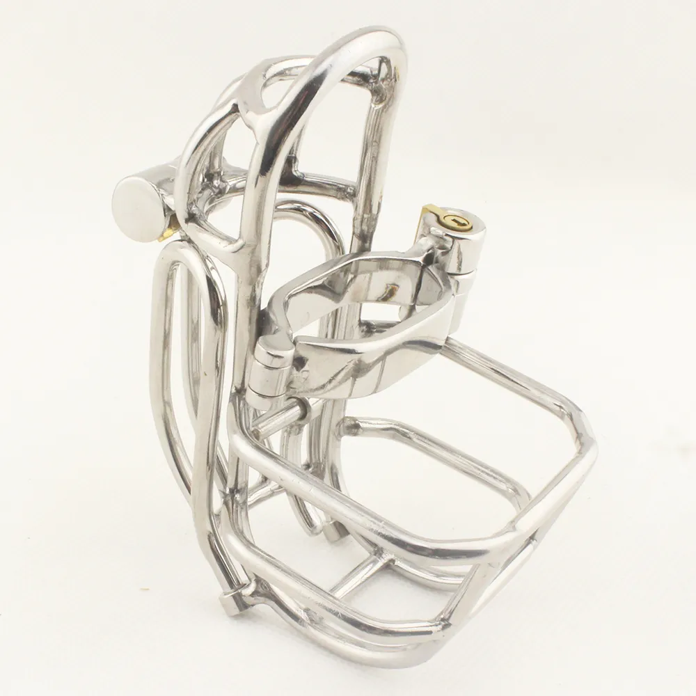 2023 Hot Male Chastity Deviceステンレス鋼Pa Punture Cock Cage Bdsm Sex Toys for Newest Design Men Penis Lock Cock Ring Toy