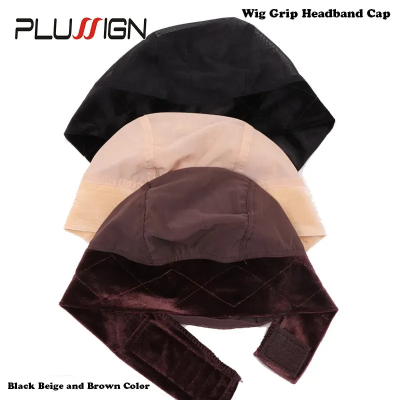 Wig Caps 123 pièces respirant perruque Grip Cap velours perruque Grip et perruque casquettes pour perruques cheveux capuchon de protection avec bords en velours écharpe pour fixer perruques 231123