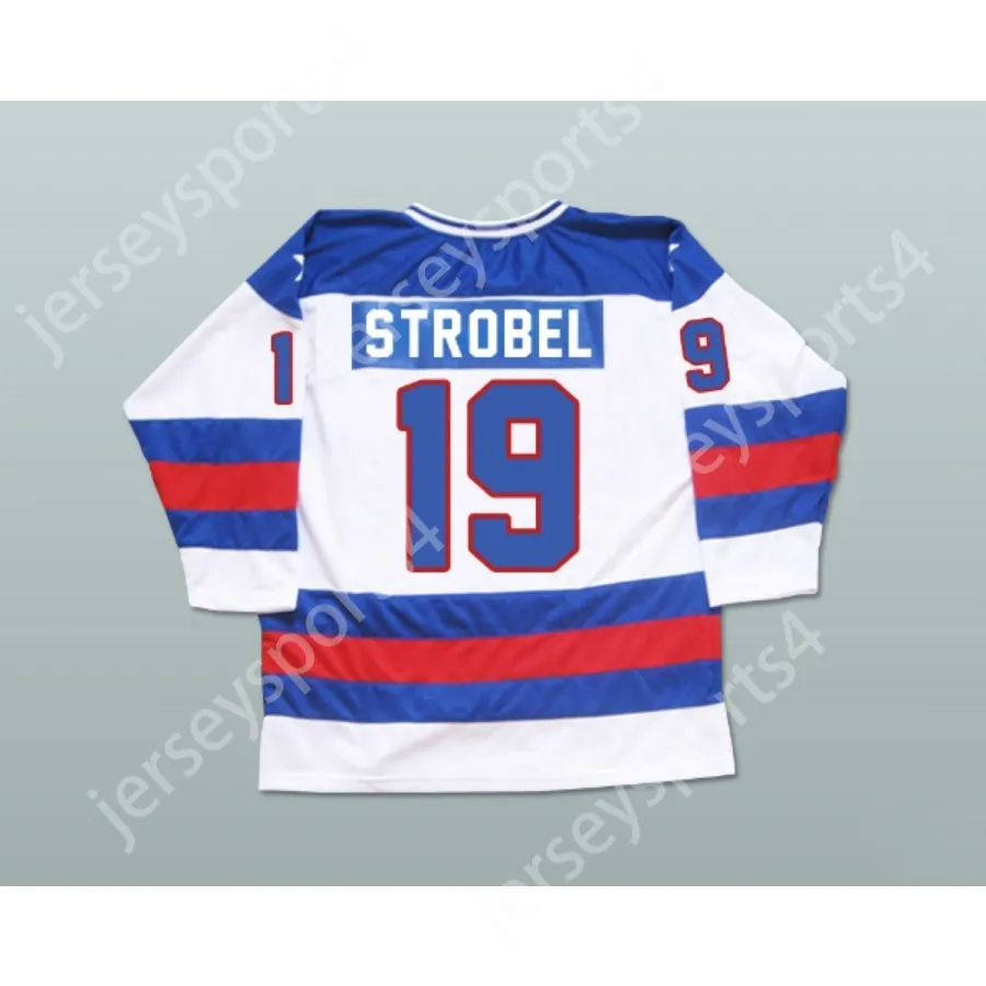 Custom Eric Strobel1980 Miracle auf ICE Team USA 19 Hockey-Trikotie New Top ED S-M-L-XL-XXL-3XL-4XL-5XL-6XL