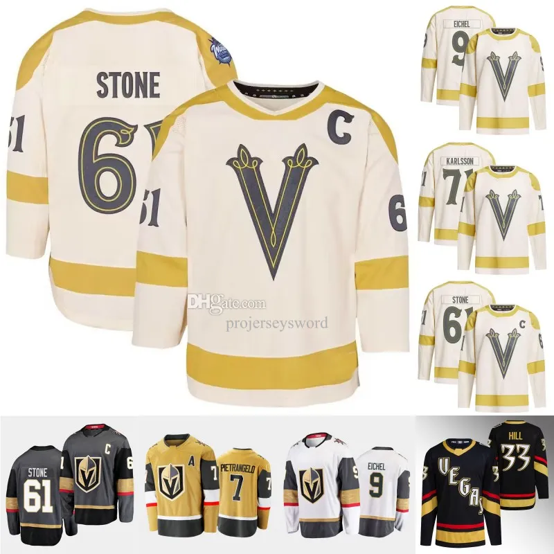 VGK 2024 Winter Classic Concept Jersey Mark Stone Adin Hill Nicolas Hague Michael Amadio Tomas Hertl William Karlsson Jonathan Marchessault Jack Eichel Phil Kessel