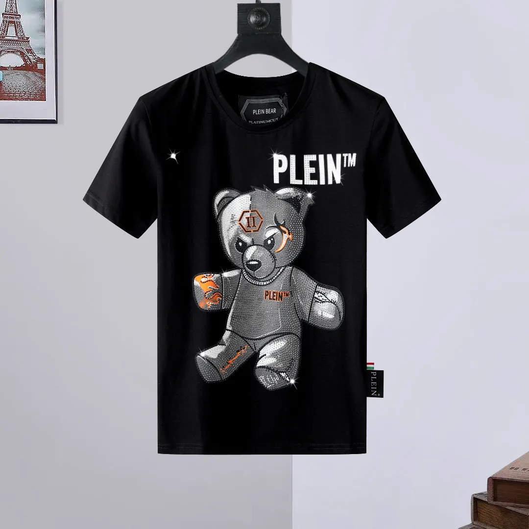 PLEIN BEAR T SHIRT Mens Designer Tshirts Brand Clothing Rhinestone Skull Men T-shirts Classical High Quality Hip Hop Streetwear Tshirt Casual Top Tees PB 11351