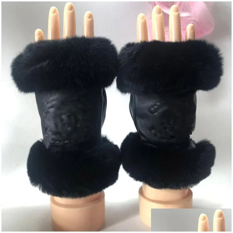 Fingerless Handskar 2022 Ladies Classic 100% Sheepskin Designer Leather Touch SN SOV WARM 20230817 Drop Delivery Fashion Accessories DHOV4