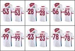 Jersey ''Colts''Men #28 Jonathan Taylor 56 Quenton Nelson 99 DeForest Buckner''''Women Youth Custom White Game NFC Pro Bowl