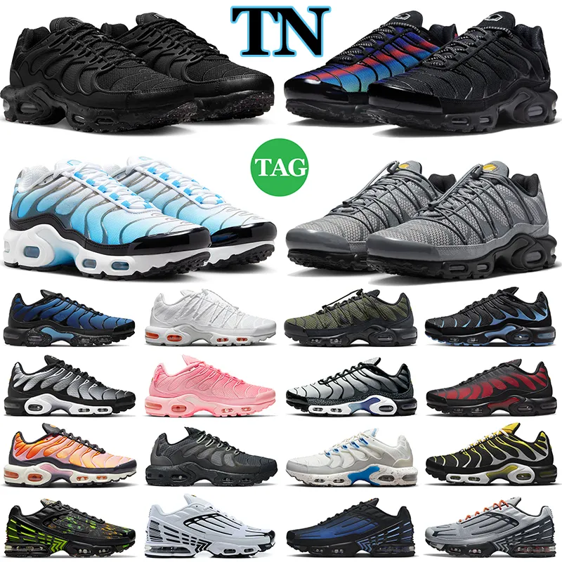 TN Plus 3 Terrascape Running Shoes TNS Atlanta Unity växla snörning UNC Hyper Blue Triple Black Women Mens Trainers Sport Sneakers Outdoor Tennis