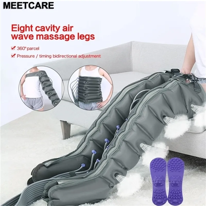 Leg Massagers 8 6 Air Chambers Compressie Massager Infrarood Therapie Pijn Relife Taille voetarm Anker Massage Revalidatieapparatuur Zorg 230422