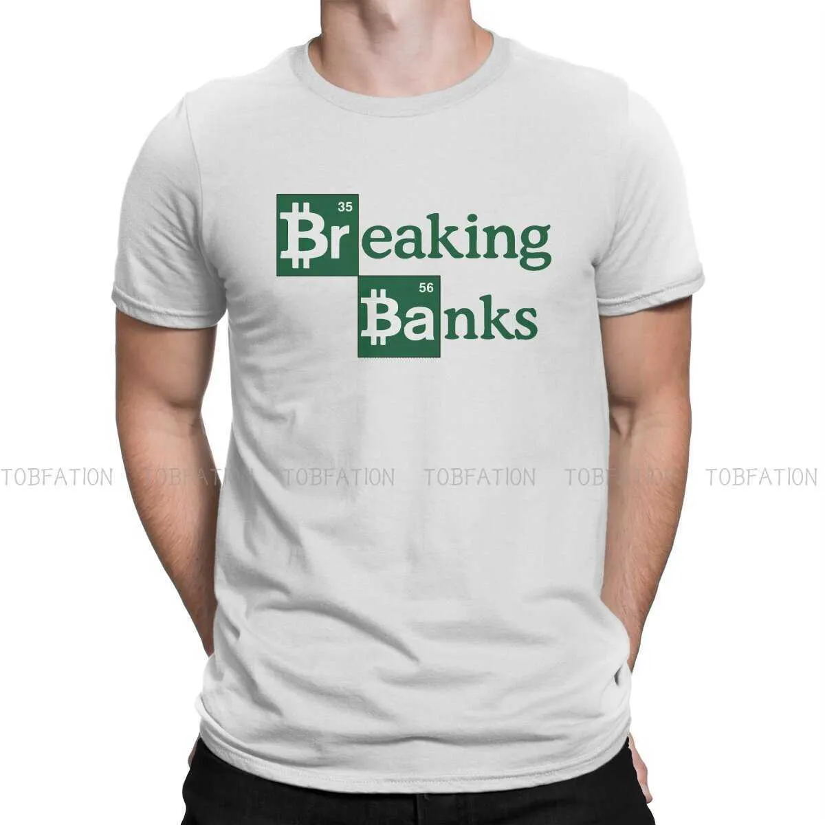 Mäns t-shirts Breaking Banks nyaste polyester tshirts bitcoin cryptocurrency gruvarbetare meme män grafiska streetwear t shirt o nacke z0424