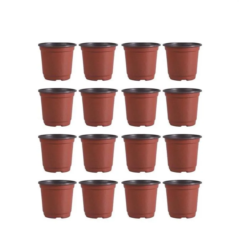 30 50 100 pièces Pot de fleurs en plastique plantes de jardin respirantes Pot de fleur plantes succulentes Pot de bassin Pot de bassin-diamètre 150 120 100 90mm C11243c
