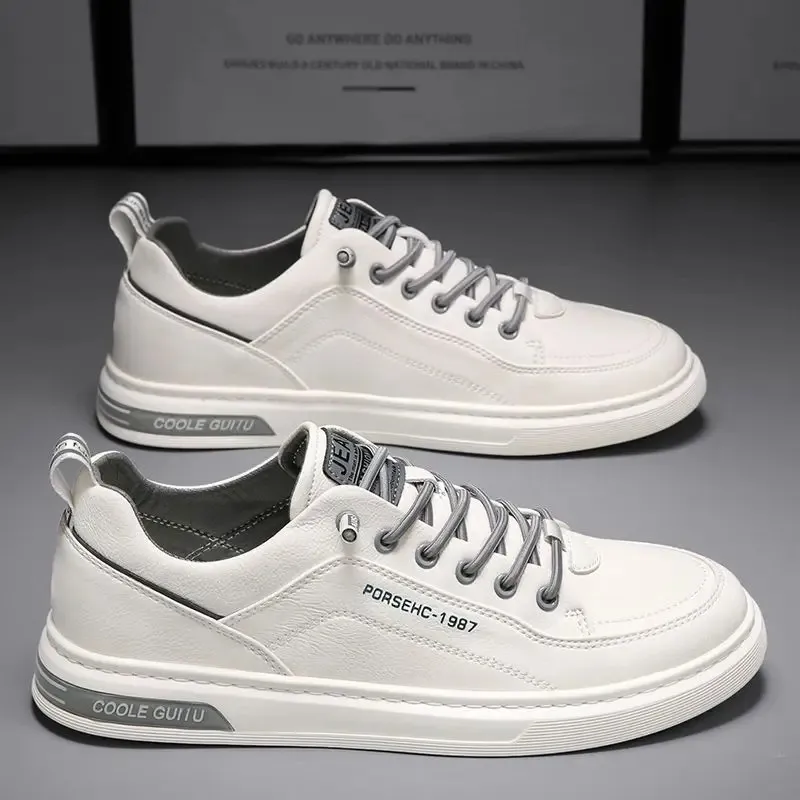 Geklede schoenen heren casual leren sneakers waterdicht gevulkaniseerd heren 2024 comfortabel voorjaar plus maat 3944 231123