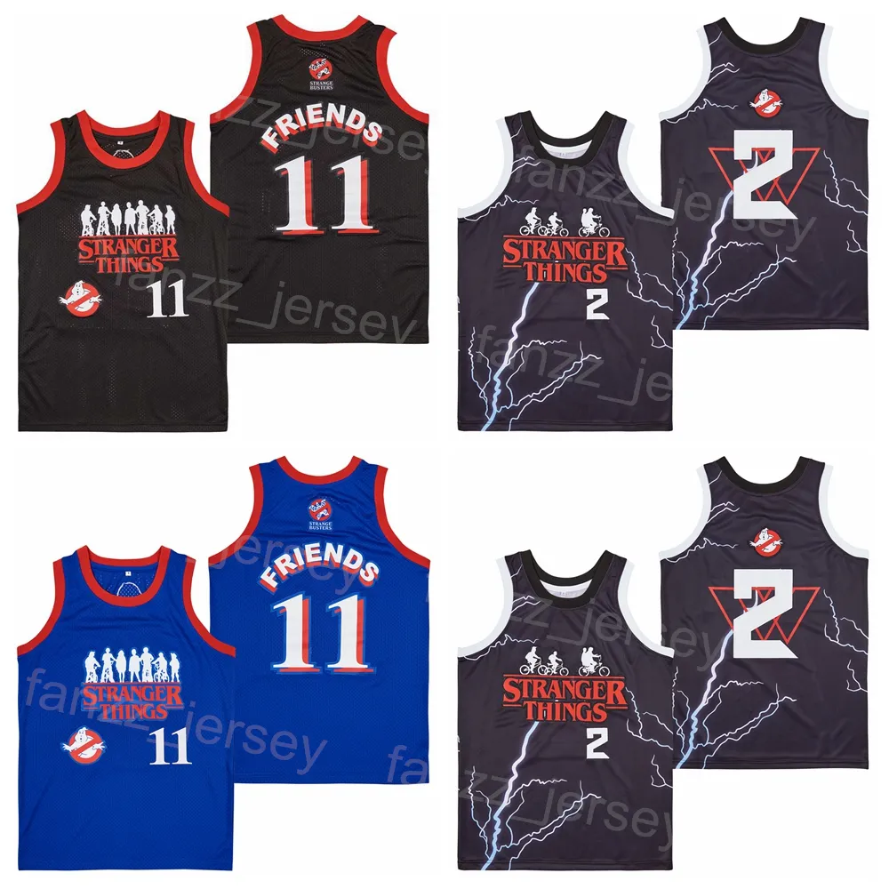 Basketball Moive 2 The Boys Ghostbusters Jersey Stranger Things Eleven 11 Amici Pullover Cucite University RETRO PER FAN SPORT Vintage traspirante senza trasporto