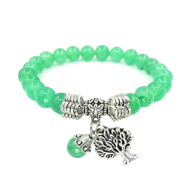 JLN Albero della Vita Bracciale con Fili di Perline Ametista Lapislazzuli Occhio di Tigre Pietra Naturale Albero della Saggezza Fascino Guarigione Reiki Yoga Bracciali per Uomo Donna Gioielli