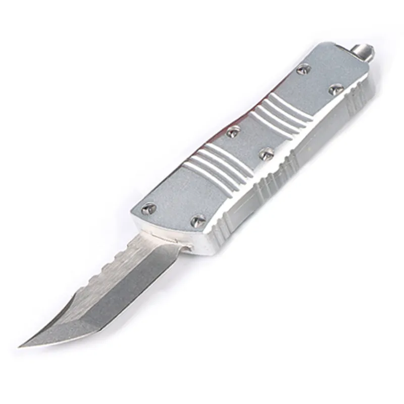 Vente Flash Petit couteau tactique automatique haut de gamme MT UT D2, lame d'enfer satinée CNC 6061-T6, manche EDC, couteaux cadeaux de poche avec sac en Nylon