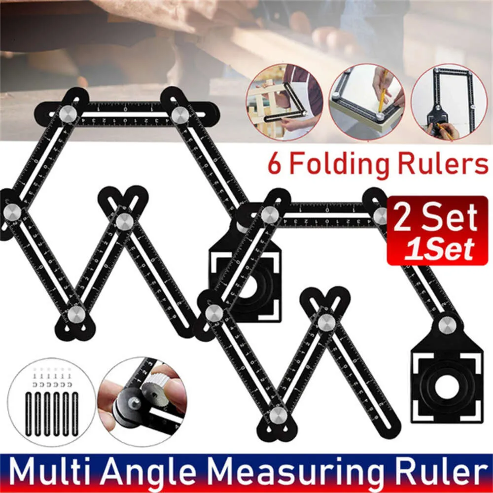 Adjustable Angle Measuring Tool Set - 2/1 Tile Hole Locator, Multi ...