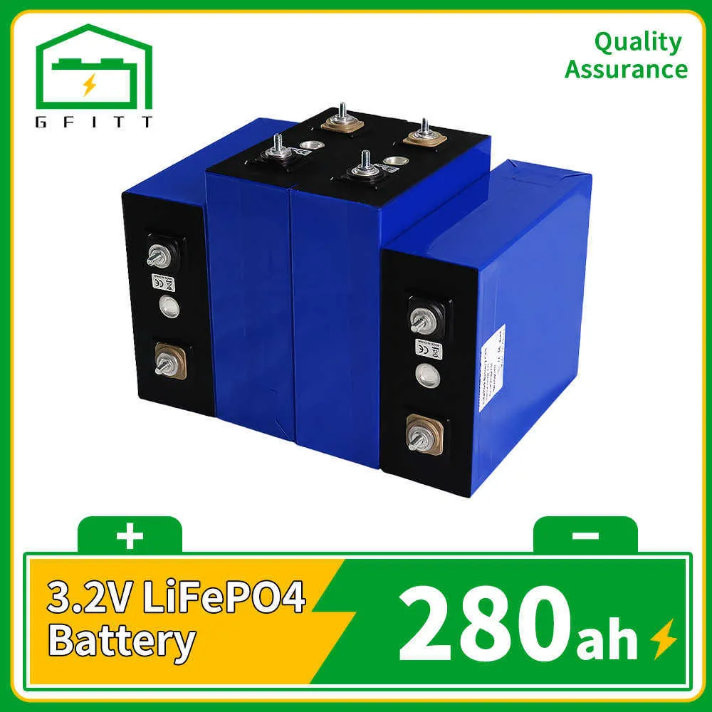 3.2V 280AH LIFEPO4 Bateria de lítio Fosfato Diy Batteri Pack Cell Hot Sale para RV Vans Campers EV Barcos de iate carrinhos de golfe