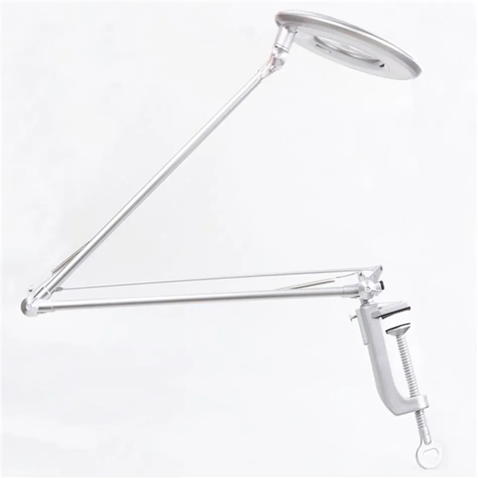 LED 8X Magnifier Lamp Swivel Arm Clip-on Table desk Light repair cosmetology Clamp Beauty Skincare Manicure Glass Lens Tattoo C102247