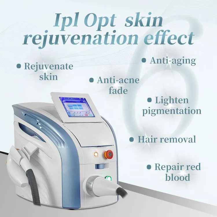 Hot Sale Hoge Prestaties OPT IPL Systeem Permanente Ontharing Machine Huid Verhelderende Teint Verbetering Ontharingsapparatuur