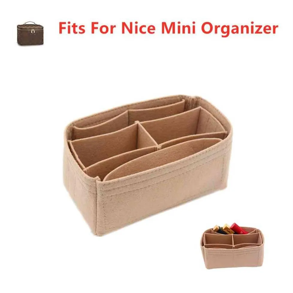 Organisatoren Nice Mini Insert Bags Organisator Make -up Handtas Organizer Inner Purse Portable Cosmetic voor mooie Mini Protect Bag C0508256S
