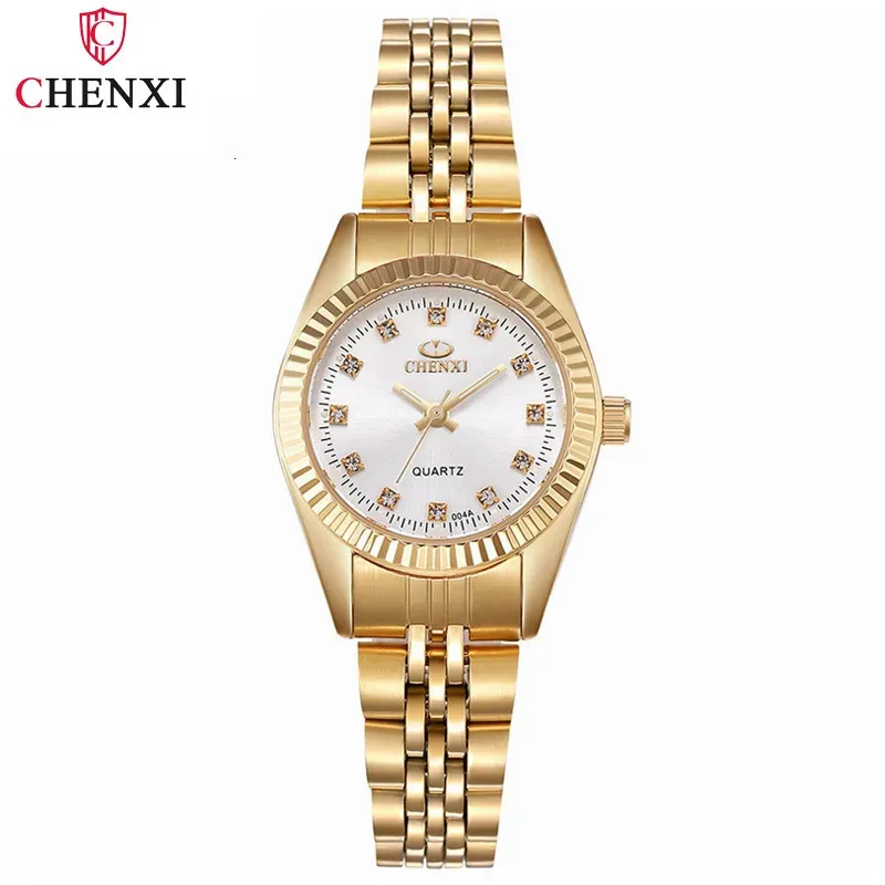 Altri orologi CHENXI Marchio Top Luxury Orologio da donna dorato per donna Orologio da donna femminile Orologio da polso impermeabile al quarzo con strass 231123