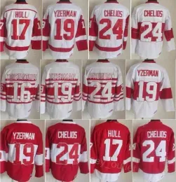 Men Retro Hockey 19 Steve Yzerman Jersey Vintage Classic 16 Vladimir Konstantinov 17 Brett Hull 24 Chris Chelios For Sport Fans Stitched``Nh
